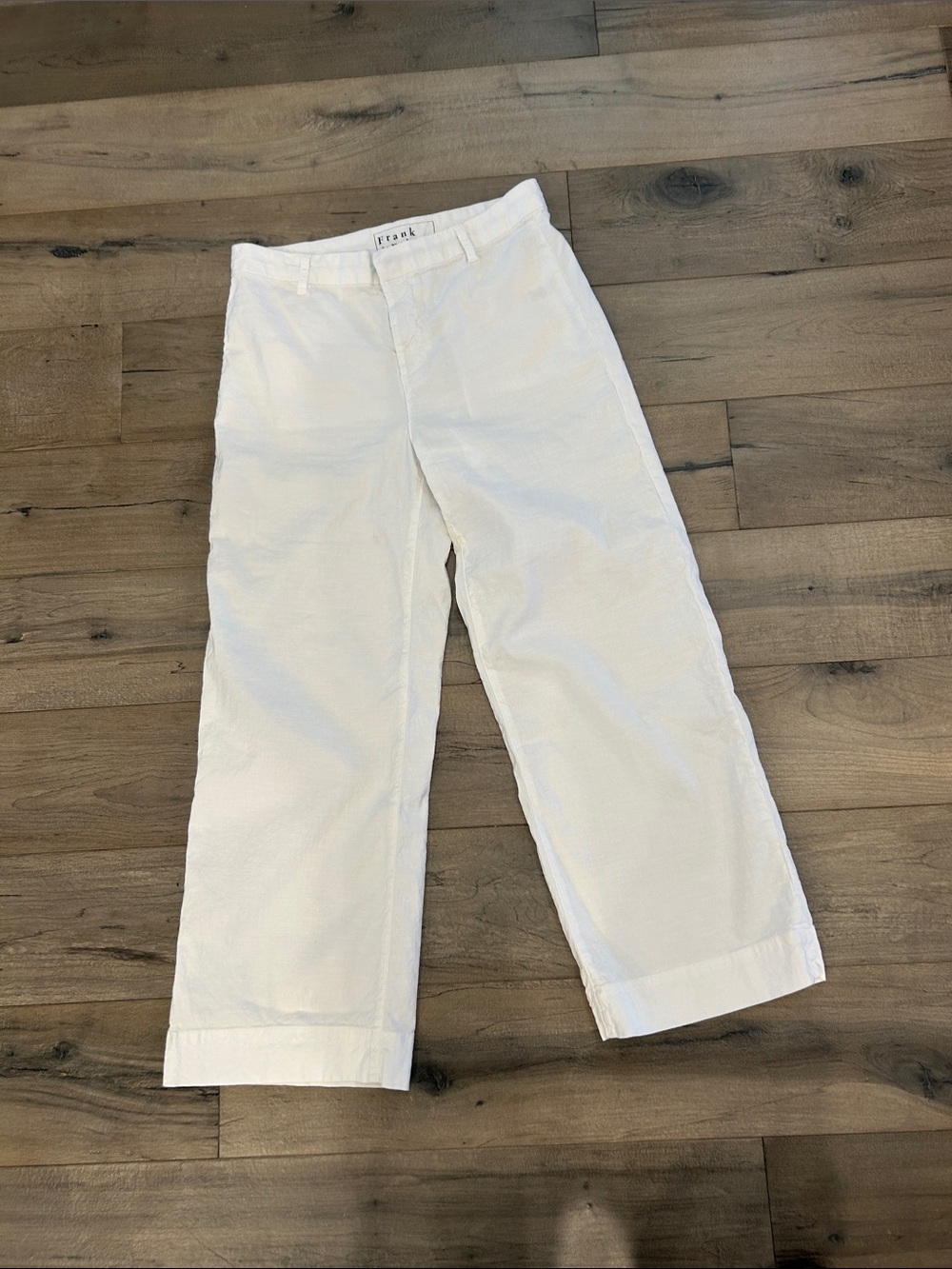 White Wide-Leg Frank and Eilleen pants